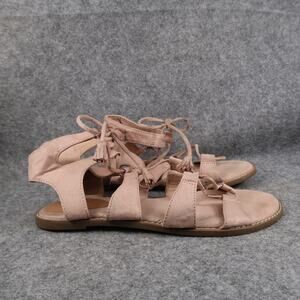 Old Navy Shoes Womens 9 Sandals Gladiator Tie Strappy Casual Flats Open Toe